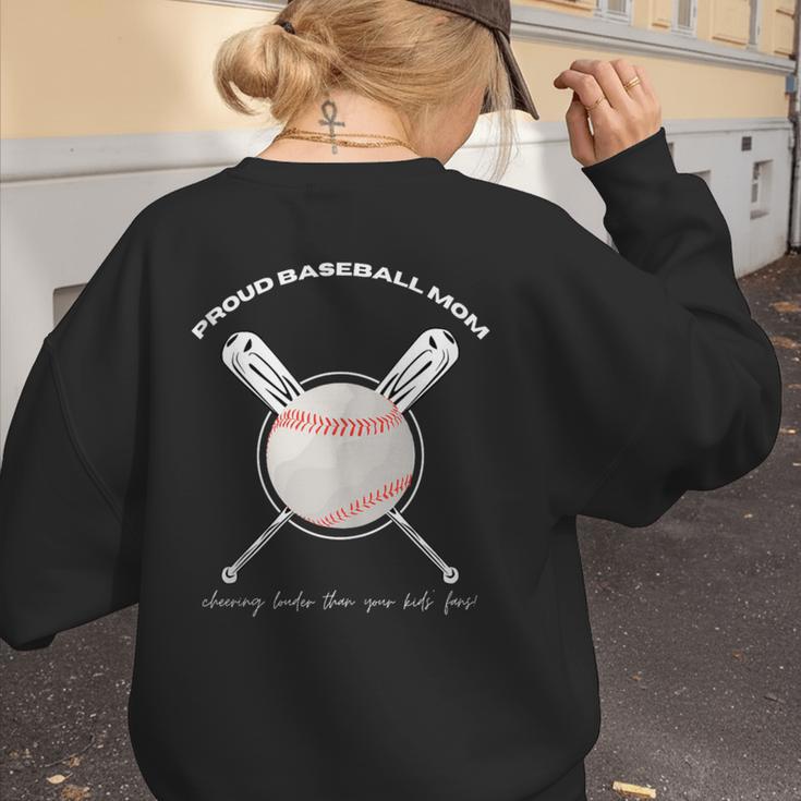 PROUD BASEBALL MOM Women's Sweatshirt Back Print PROUD BASEBALL MOM Women's Sweatshirt Back Print
