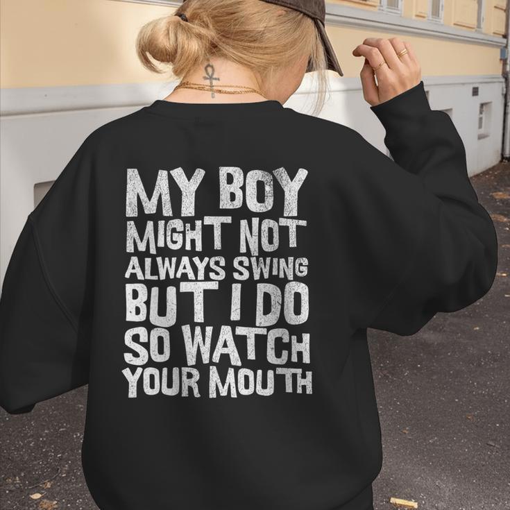 Proud Sassy Baseball Mom Women's Sweatshirt Back Print Proud Sassy Baseball Mom Women's Sweatshirt Back Print