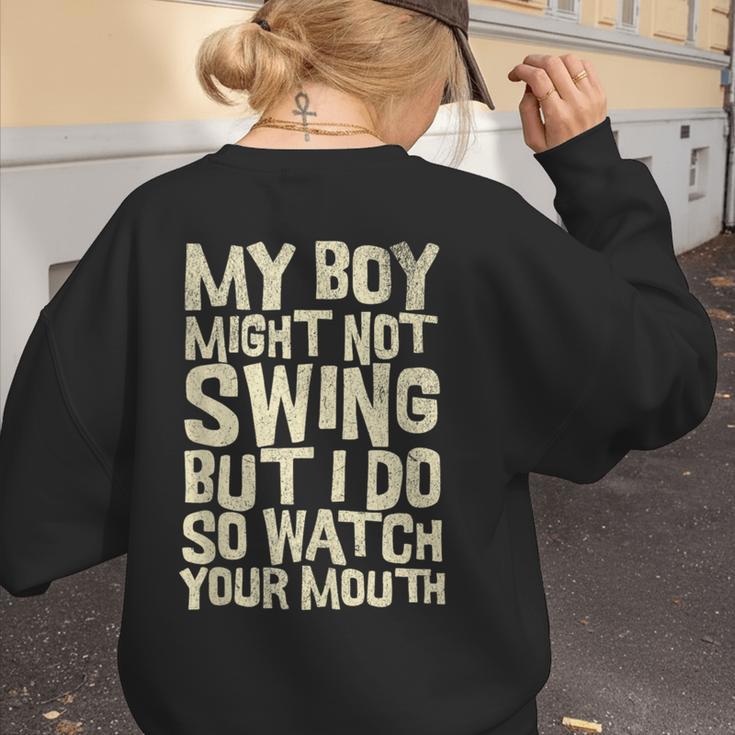 Sassy Baseball Mom Women's Sweatshirt Back Print Sassy Baseball Mom Women's Sweatshirt Back Print