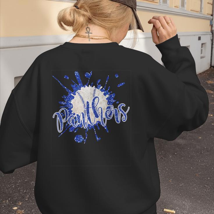 School Spirit Panthers Panther Pride Baseball Mom For Women Women's Sweatshirt Back Print School Spirit Panthers Panther Pride Baseball Mom For Women Women's Sweatshirt Back Print