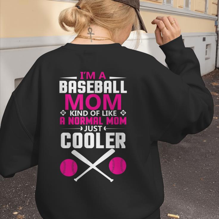 Self Expression Cool Baseball Mom Positive Thinking Women's Sweatshirt Back Print