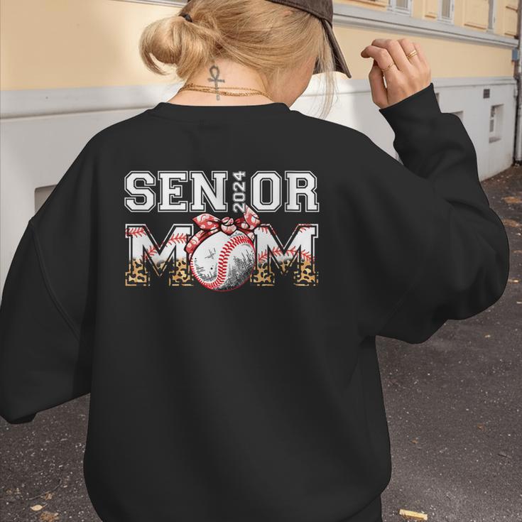 Senior Mom Class Of 2024 Baseball Mom Bandana Graduation Women's Sweatshirt Back Print Senior Mom Class Of 2024 Baseball Mom Bandana Graduation Women's Sweatshirt Back Print