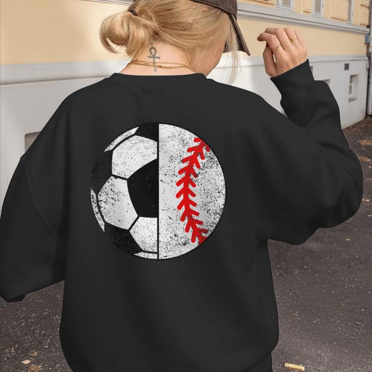 Soccer Baseball Player Soccer Baseball Mom Women's Sweatshirt Back Print Soccer Baseball Player Soccer Baseball Mom Women's Sweatshirt Back Print