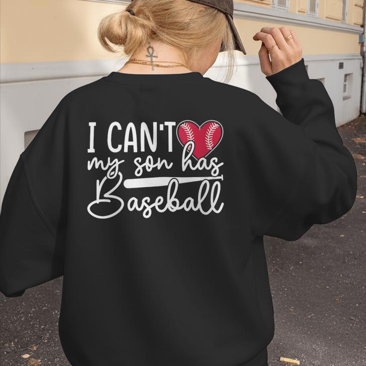 My Son Has Baseball Sports Player Baseball Mom Women Women's Sweatshirt Back Print