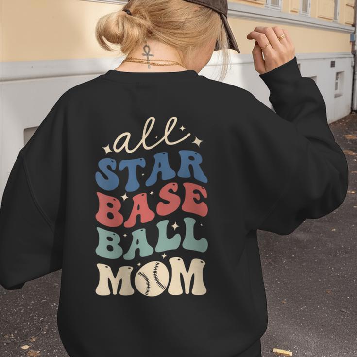 All Star Baseball Mom Women's Sweatshirt Back Print All Star Baseball Mom Women's Sweatshirt Back Print