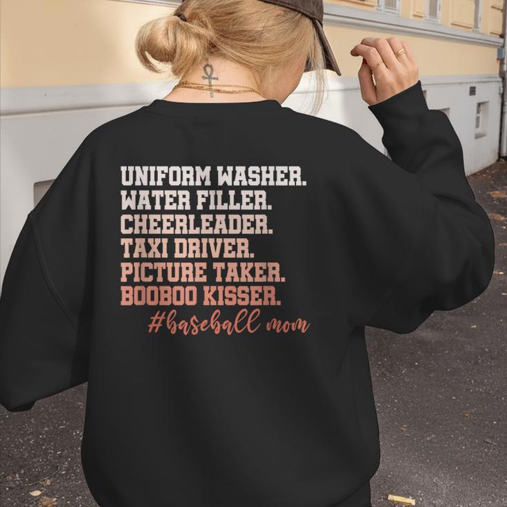 Uniform Washer Water Filler Cheerleader Baseball Mom Women's Sweatshirt Back Print
