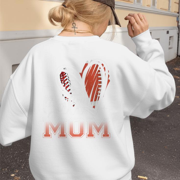Ball Mom Football Baseball Mom Premium Women's Sweatshirt Back Print