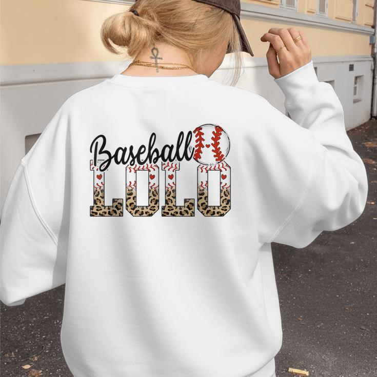 Baseball Lolo Women BallPark Lolo Baseball Mom Mother's Day Women's Sweatshirt Back Print Baseball Lolo Women BallPark Lolo Baseball Mom Mother's Day Women's Sweatshirt Back Print