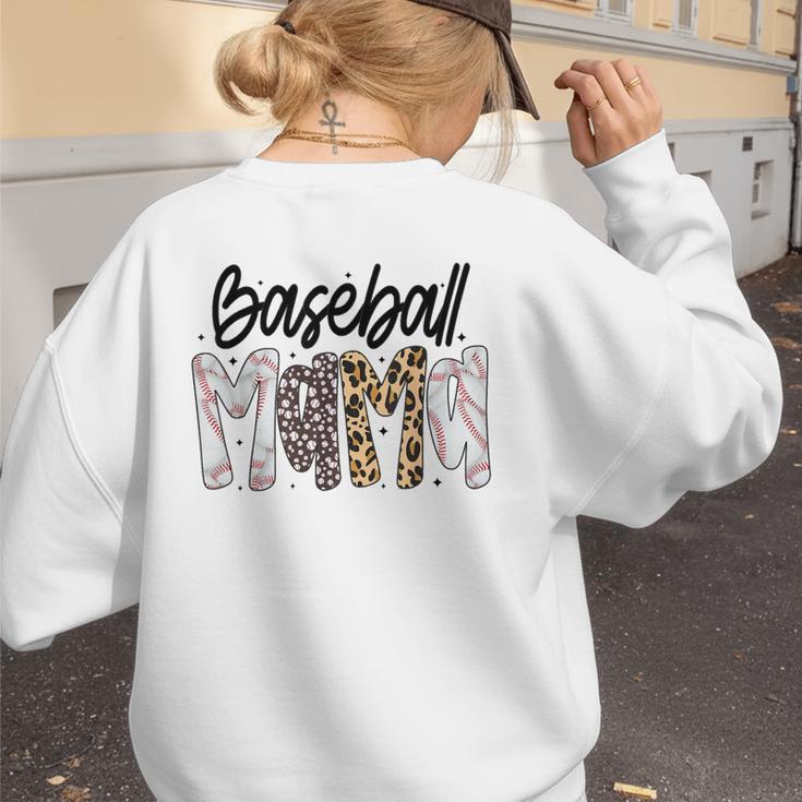 Baseball Mama Coquette Mother's Day Baseball Mom Vintage Women's Sweatshirt Back Print