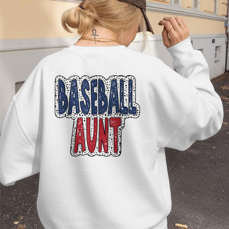 Baseball Mama Dalmatian Spots Baseball Mom Women's Sweatshirt Back Print