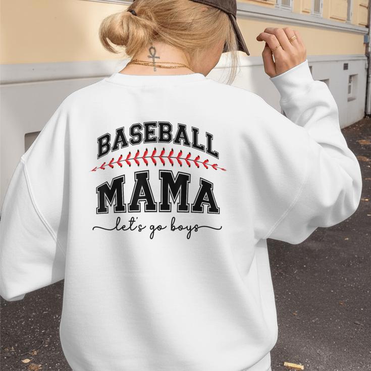 Baseball Mama Lets Go Boys Mother Baseball Mom Women's Sweatshirt Back Print Baseball Mama Lets Go Boys Mother Baseball Mom Women's Sweatshirt Back Print