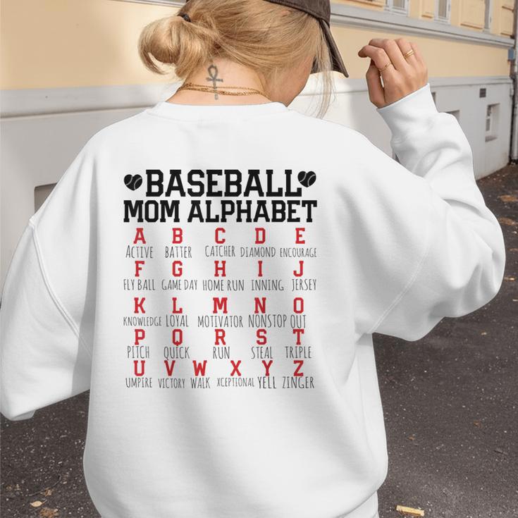 Baseball Mom Alphabet Women's Sweatshirt Back Print Baseball Mom Alphabet Women's Sweatshirt Back Print