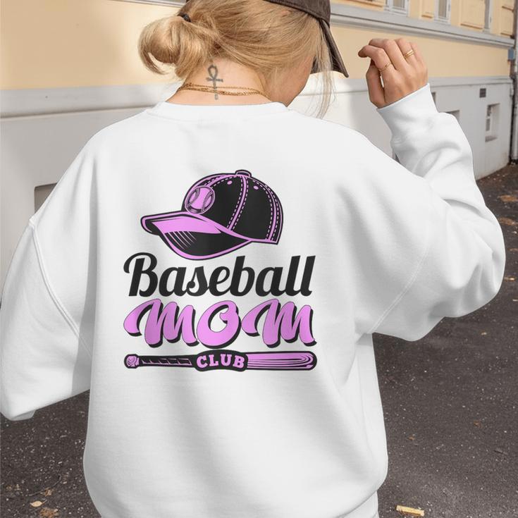 Baseball Mom Club Cool Women's Sweatshirt Back Print Baseball Mom Club Cool Women's Sweatshirt Back Print