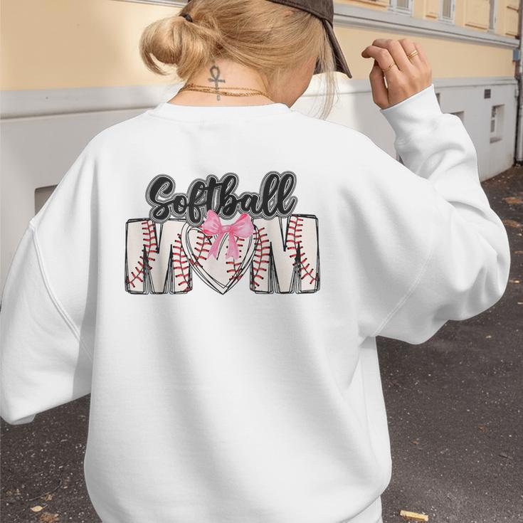 Baseball Mom Coquette Women Girls Baseball Mama Women's Sweatshirt Back Print Baseball Mom Coquette Women Girls Baseball Mama Women's Sweatshirt Back Print
