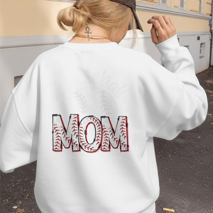 Baseball Mom Cute Baseball Mama Proud Senior Baseball Player Premium Women's Sweatshirt Back Print