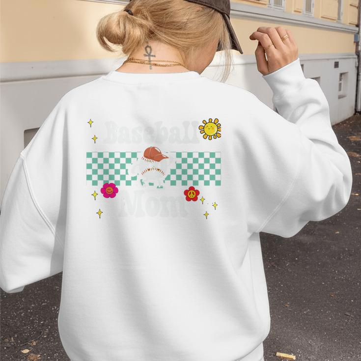 Baseball Mom Cute Retro Look Mothers Will Love Premium Women's Sweatshirt Back Print Baseball Mom Cute Retro Look Mothers Will Love Premium Women's Sweatshirt Back Print