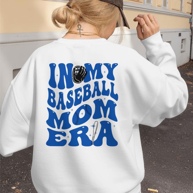 In My Baseball Mom Ear Blue Women's Sweatshirt Back Print In My Baseball Mom Ear Blue Women's Sweatshirt Back Print