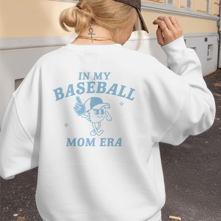 In My Baseball Mom Era Retro Game Day Mama Groovy Season Women's Sweatshirt Back Print In My Baseball Mom Era Retro Game Day Mama Groovy Season Women's Sweatshirt Back Print