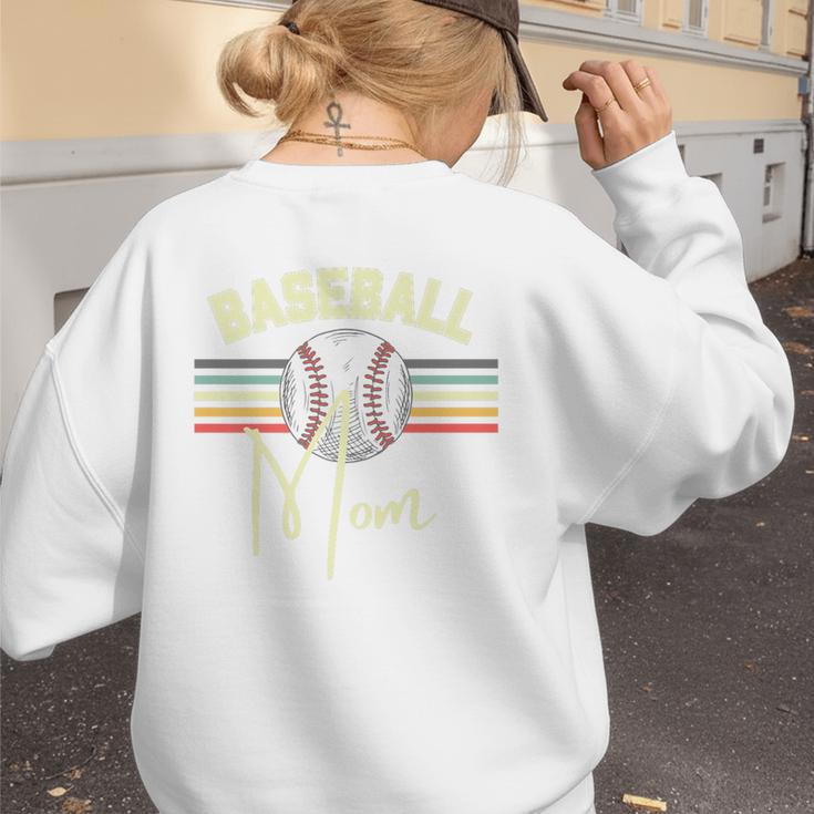 BASEBALL MOM Fun RETRO LOOK Premium Women's Sweatshirt Back Print BASEBALL MOM Fun RETRO LOOK Premium Women's Sweatshirt Back Print