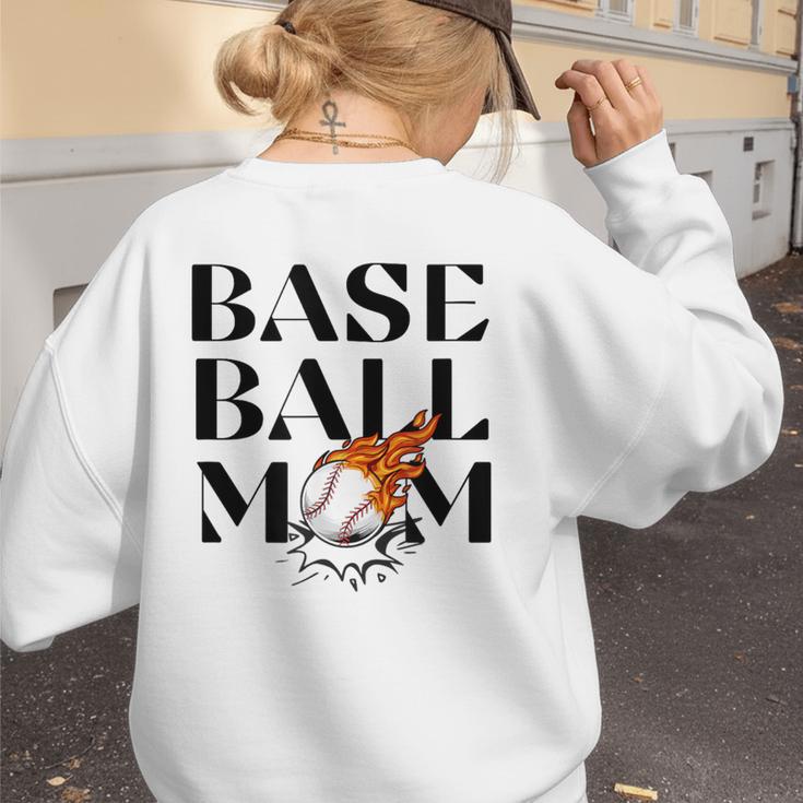 Baseball Mom Game Day Game Day Women's Sweatshirt Back Print