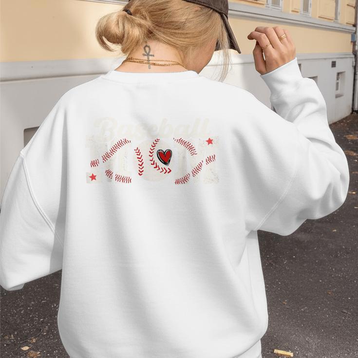 Baseball Mom Game Day Women's Sweatshirt Back Print Baseball Mom Game Day Women's Sweatshirt Back Print