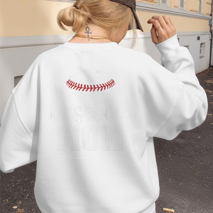 Baseball Mom Leopard Print Baseball Game Day For Mama Women's Sweatshirt Back Print Baseball Mom Leopard Print Baseball Game Day For Mama Women's Sweatshirt Back Print