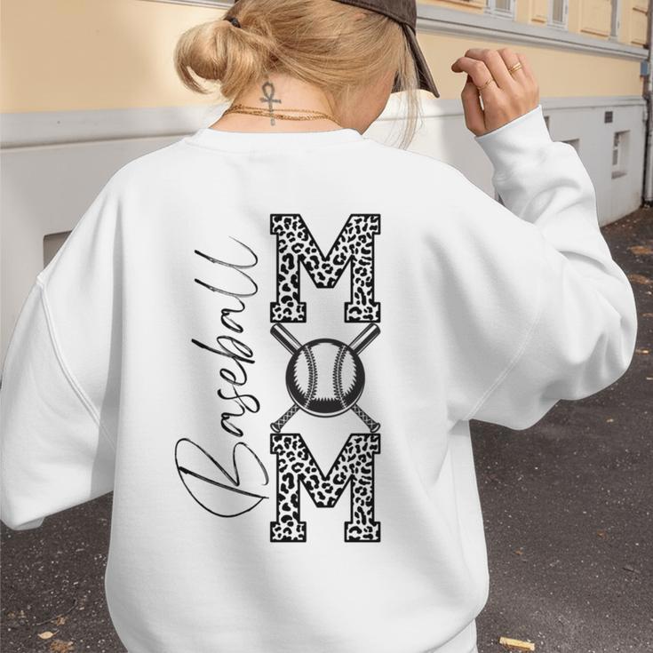 Baseball Mom Leopard Women's Sweatshirt Back Print Baseball Mom Leopard Women's Sweatshirt Back Print