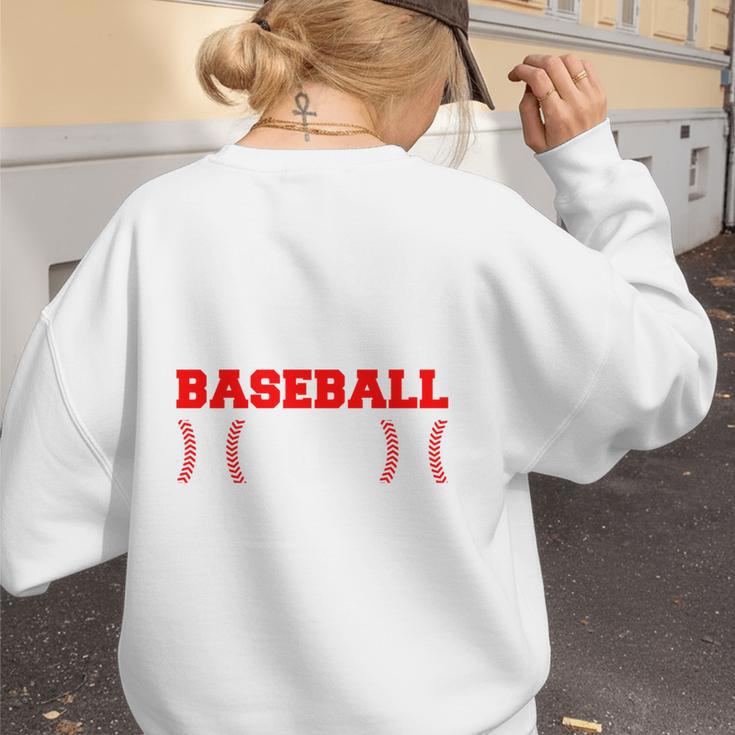 Baseball Mom Loud Proud Quote Game Day Sports Mama Saying Women's Sweatshirt Back Print Baseball Mom Loud Proud Quote Game Day Sports Mama Saying Women's Sweatshirt Back Print