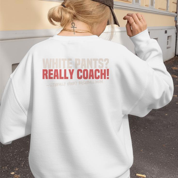 Baseball Mom Mama Baseball Lover Premium Women's Sweatshirt Back Print