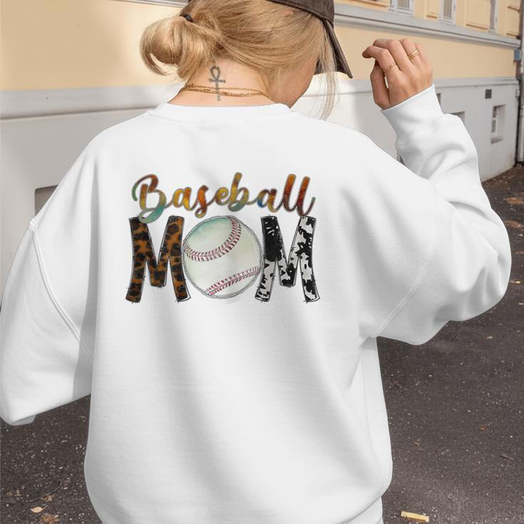 Baseball Mom Mama Mother Women's Sweatshirt Back Print Baseball Mom Mama Mother Women's Sweatshirt Back Print