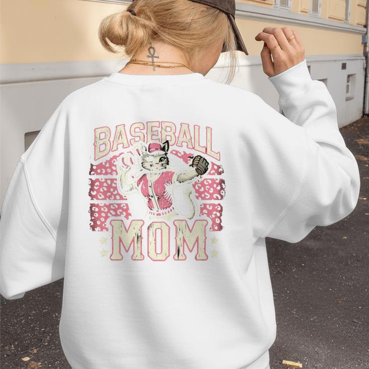 Baseball Mom Mama Mother's Cat In My Baseball Mom Era Women's Sweatshirt Back Print Baseball Mom Mama Mother's Cat In My Baseball Mom Era Women's Sweatshirt Back Print