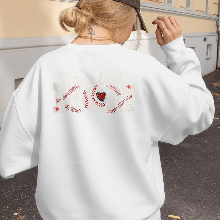 Baseball Mom Mama Mother's Day Player Women's Sweatshirt Back Print Baseball Mom Mama Mother's Day Player Women's Sweatshirt Back Print