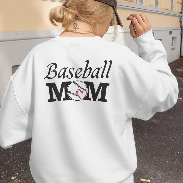 Baseball Mom Mother`s Day Women's Sweatshirt Back Print Baseball Mom Mother`s Day Women's Sweatshirt Back Print