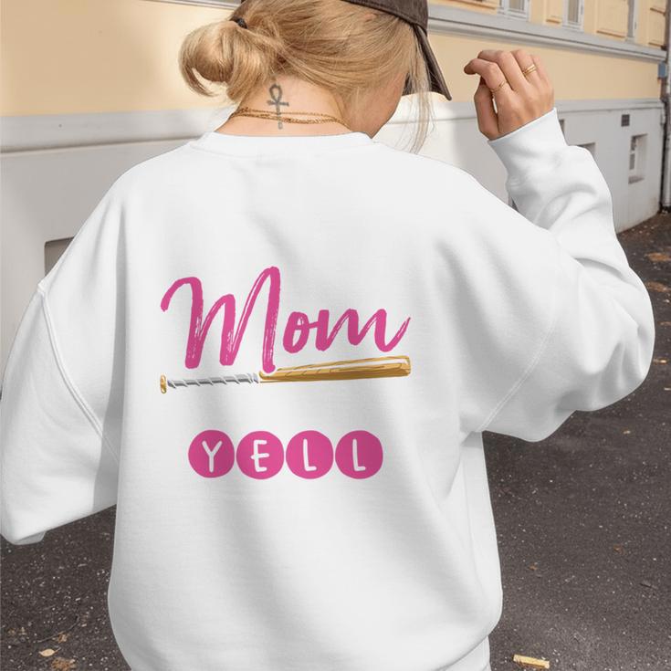 Baseball Mom Baseball Pitcher Bat Gloves Baseball Player Women's Sweatshirt Back Print