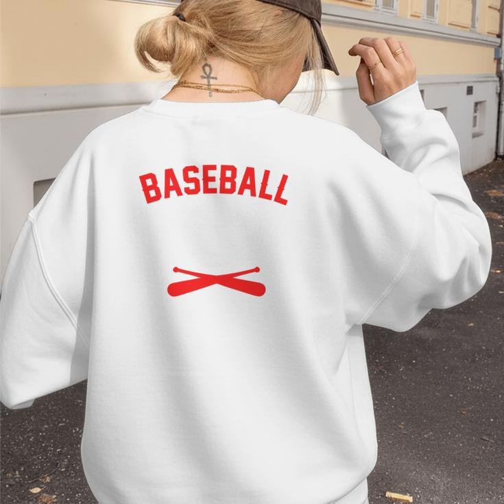 Baseball Mom Baseball Player For Mother's Day Women's Sweatshirt Back Print Baseball Mom Baseball Player For Mother's Day Women's Sweatshirt Back Print