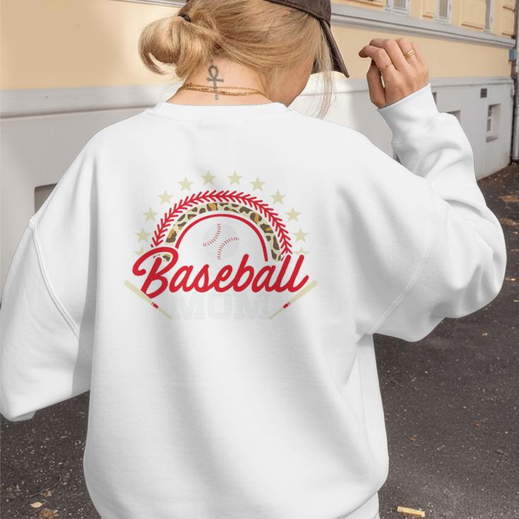 Baseball Mom Rainbow Great Team Mom Premium Women's Sweatshirt Back Print Baseball Mom Rainbow Great Team Mom Premium Women's Sweatshirt Back Print