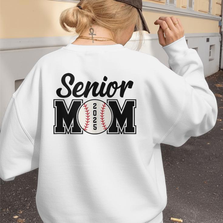 Baseball Mom Senior 2025 Mama Baseball Players High School Women's Sweatshirt Back Print