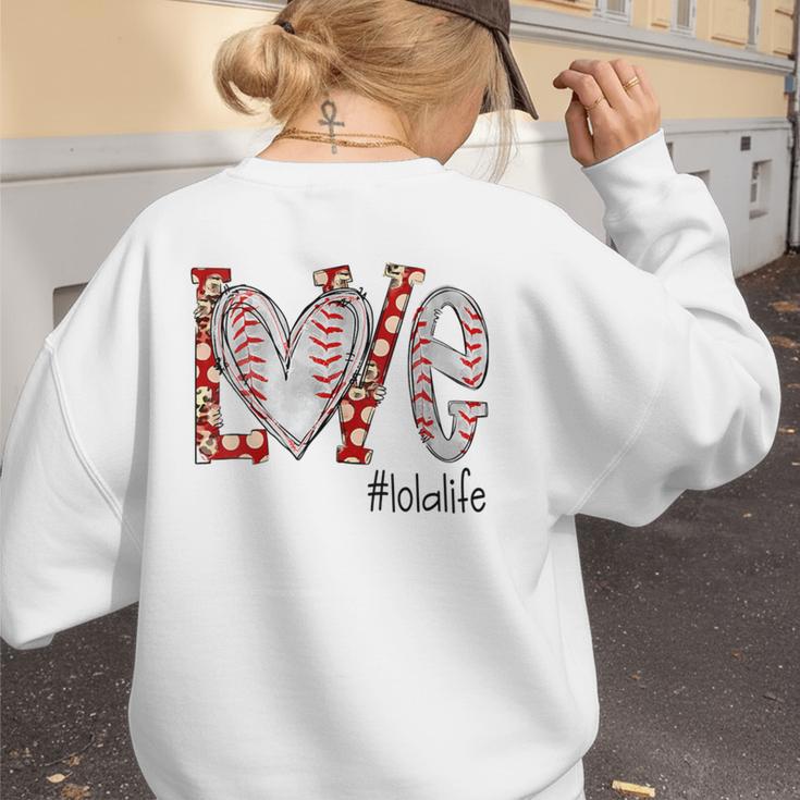 Baseball Mom Shirt Heart Love Baseball Lolalife Women's Sweatshirt Back Print Baseball Mom Shirt Heart Love Baseball Lolalife Women's Sweatshirt Back Print