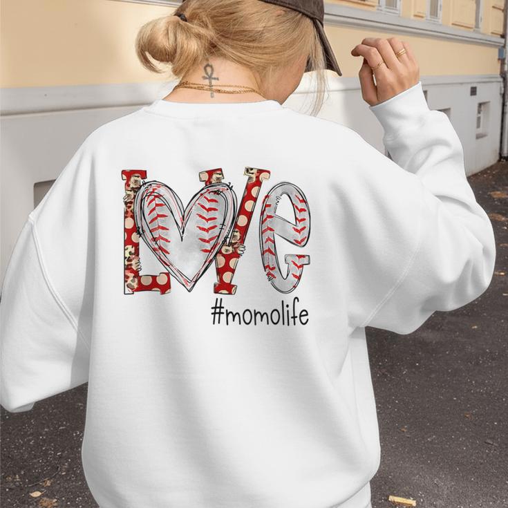 Baseball Mom Shirt Heart Love Baseball Momolife Women's Sweatshirt Back Print Baseball Mom Shirt Heart Love Baseball Momolife Women's Sweatshirt Back Print
