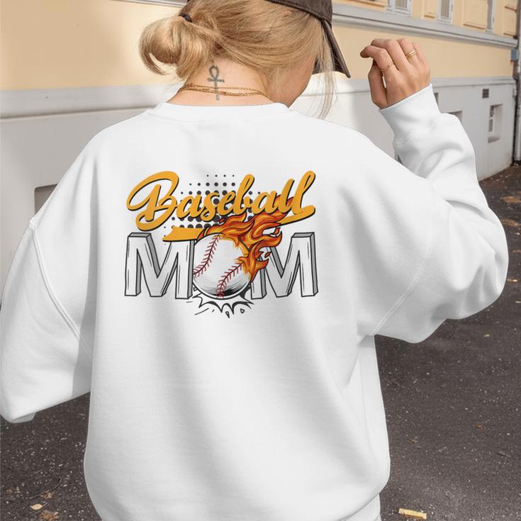 Baseball Mom Sports Graphic Novelty Women's Sweatshirt Back Print Baseball Mom Sports Graphic Novelty Women's Sweatshirt Back Print