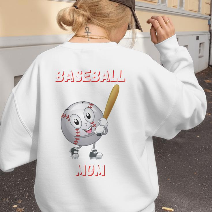 Baseball Mom Sports Quote Women's Sweatshirt Back Print Baseball Mom Sports Quote Women's Sweatshirt Back Print