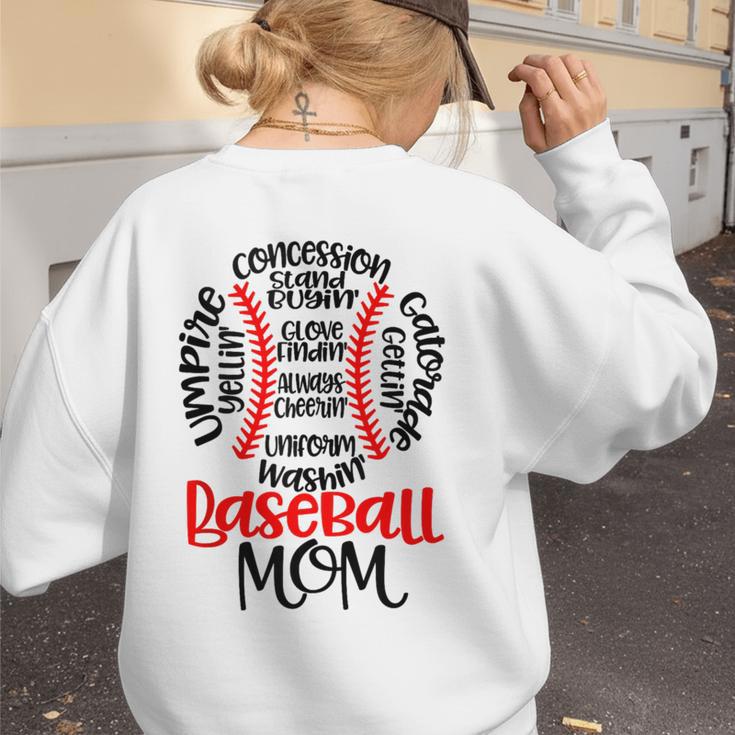 Baseball MomBall Game Mother's Day 2023 Women's Sweatshirt Back Print Baseball MomBall Game Mother's Day 2023 Women's Sweatshirt Back Print