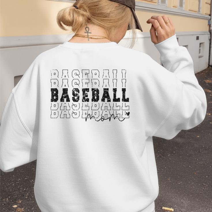 Baseball Mom Vintage Sporty Humor Women's Sweatshirt Back Print