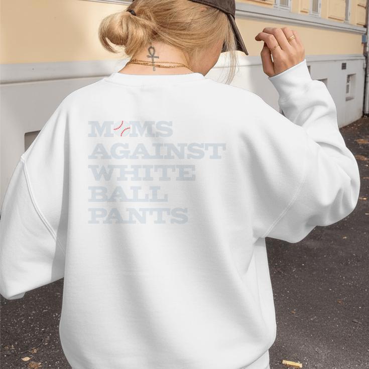 Baseball Moms Against Ball Pants Premium Women's Sweatshirt Back Print