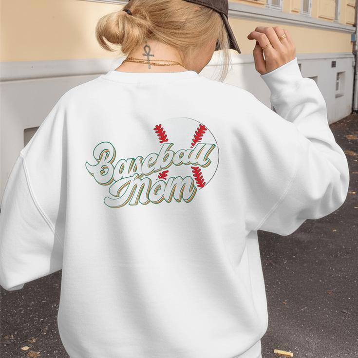 Baseball Mom's Favorite Game Day Premium Women's Sweatshirt Back Print Baseball Mom's Favorite Game Day Premium Women's Sweatshirt Back Print