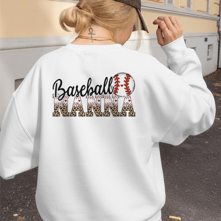 Baseball Nanna Women BallPark Nanna Baseball Mom Women's Sweatshirt Back Print Baseball Nanna Women BallPark Nanna Baseball Mom Women's Sweatshirt Back Print