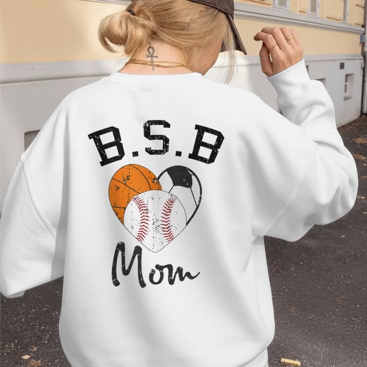 Basketball Soccer Baseball Mom For Women Women's Sweatshirt Back Print Basketball Soccer Baseball Mom For Women Women's Sweatshirt Back Print