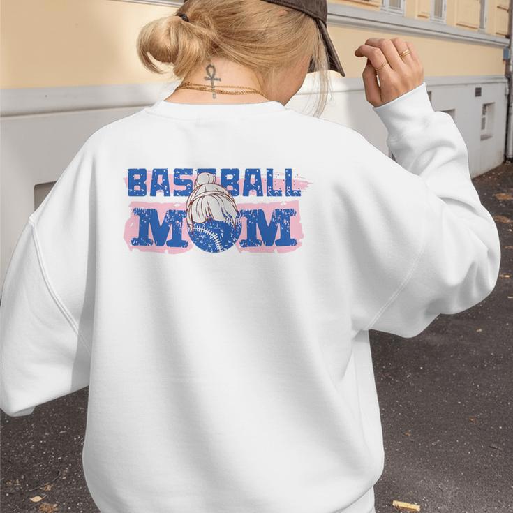 Cool Baseball Mom Mother's Day Mama Woman Cute Women's Sweatshirt Back Print