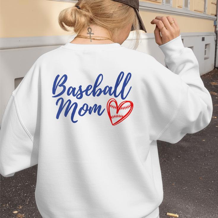 Cute Baseball Mom Heart Matching Mama Mother's Day Women's Women's Sweatshirt Back Print Cute Baseball Mom Heart Matching Mama Mother's Day Women's Women's Sweatshirt Back Print