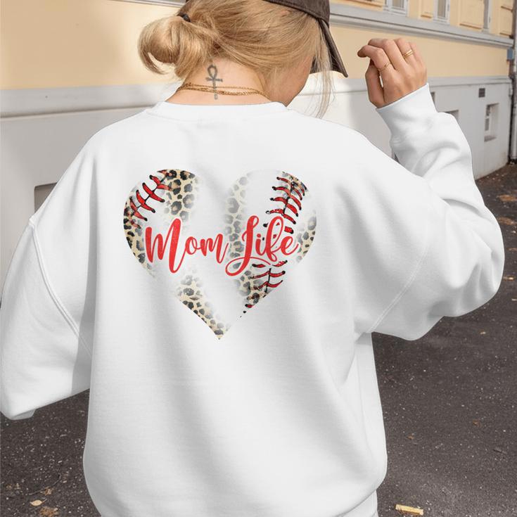 Cute Baseball Mom Heart Mother's Day Sport Mama Mom Life Women's Sweatshirt Back Print Cute Baseball Mom Heart Mother's Day Sport Mama Mom Life Women's Sweatshirt Back Print